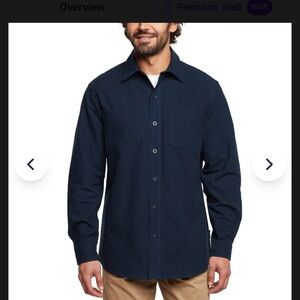 Woolrich Men's Dark Navy Button-Front Shirt